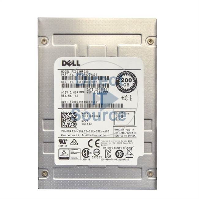 Dell 0K41XJ - 200GB SAS 12Gbps 2.5" SSD