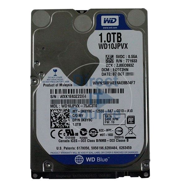 Dell 0K8Y8C - 1TB 5.4K SATA 2.5" Hard Drive