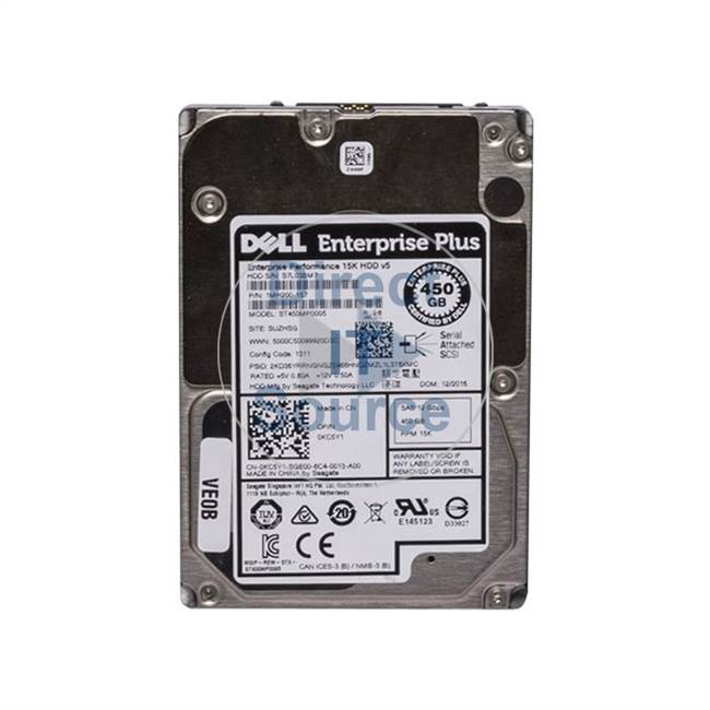 Dell 0KC5Y1 - 450GB 15 SAS 12Gbps 2.5Inch Cache Hard Drive