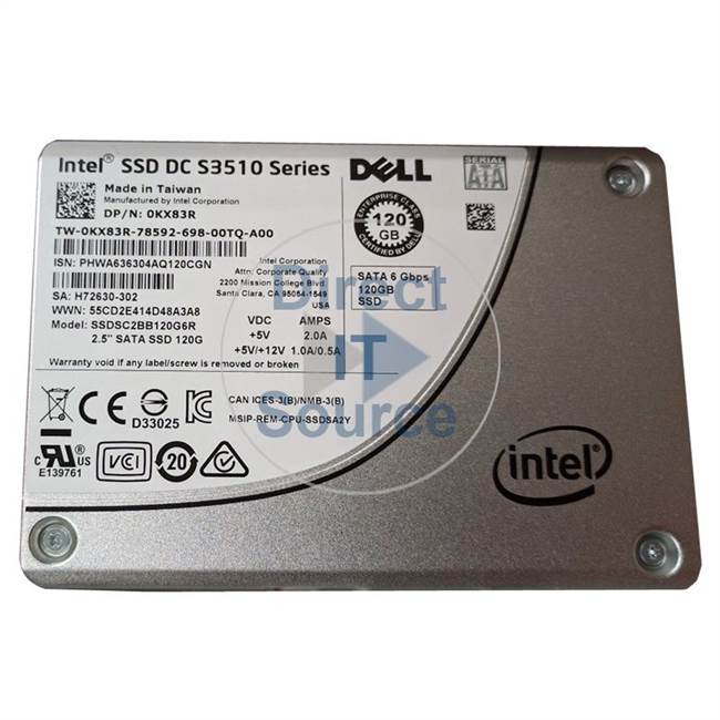 Dell 0KX83R - 120GB SATA 6.0Gbps 2.5" SSD