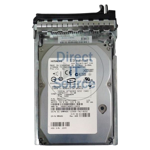 Dell 0MM406 - 73GB 15K SAS 3.0Gbps 3.5" Hard Drive