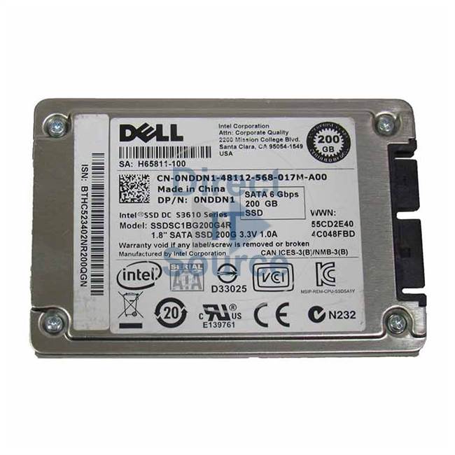 Dell 0NDDN1 - 200GB SATA 6.0Gbps 1.8" SSD