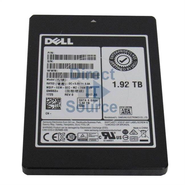 Dell 0NJWDP - 1.92TB SATA 6.0Gbps 2.5" SSD