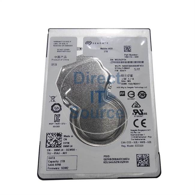 Dell 0NNFJ4 - 2TB 5.4 SATA 2.5Inch Cache Hard Drive