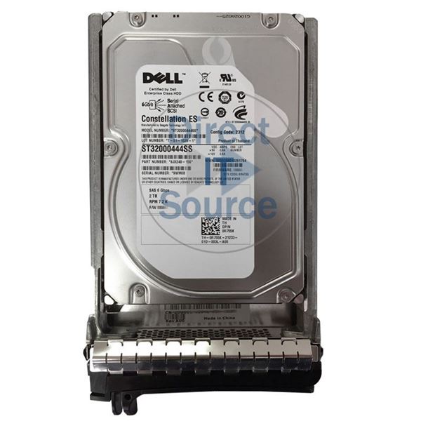 Dell 0R755K - 2TB 7.2K SAS 3.5" 16MB Cache Hard Drive