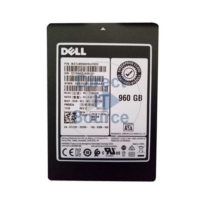 Dell 0T2G0Y - 960GB SATA 6.0Gbps 2.5" SSD