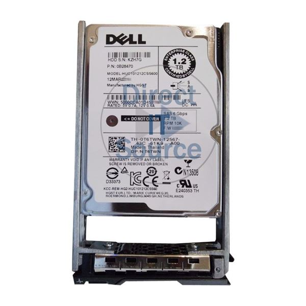 Dell 0T6TWN - 1.2TB 10K SAS 6.0Gbps 2.5" 64MB Cache Hard Drive