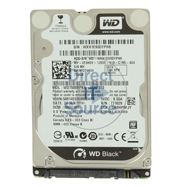 Dell 0T9H3Y - 750GB 7.2K SATA 2.5" Hard Drive