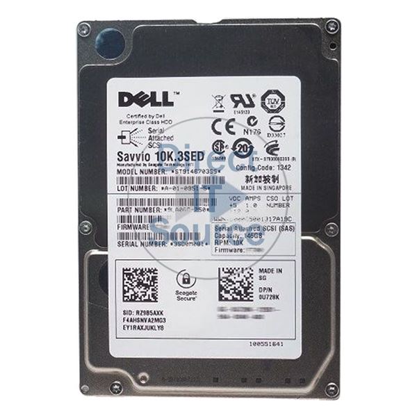 Dell 0U728K - 146GB 10K SAS 2.5" Hard Drive