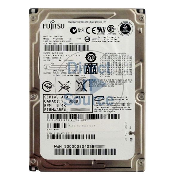 Dell 0UP928 - 80GB 5.4K SATA 2.5" 8MB Cache Hard Drive