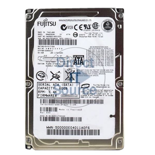 Dell 0UT933 - 60GB 5.4K SATA 1.5Gbps 2.5" Hard Drive