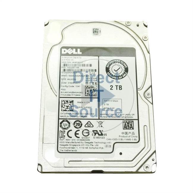 0VR92X Dell - 2TB 7.2K SATA 6.0Gbps 2.5" Cache Hard Drive