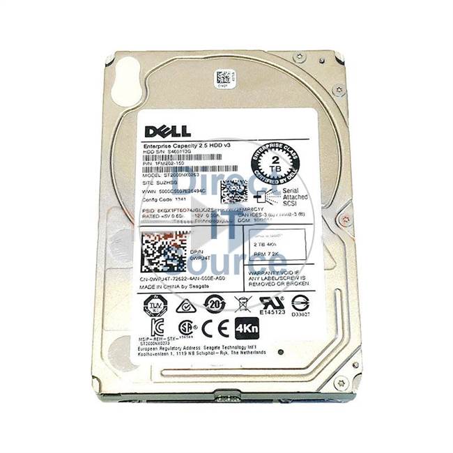 0WPJ4T Dell - 2TB 7.2K SAS 6.0Gbps 2.5" Cache Hard Drive
