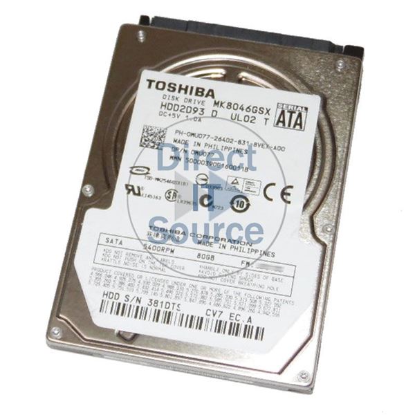 Dell 0WU077 - 80GB 5.4K SATA 2.5" Hard Drive