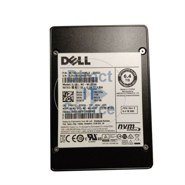 Dell 0Y3XT2 - 6.4TB PCIe 2.5" SSD