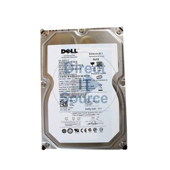0Y745D Dell - 750GB 7.2K SATA 3.5" Cache Hard Drive