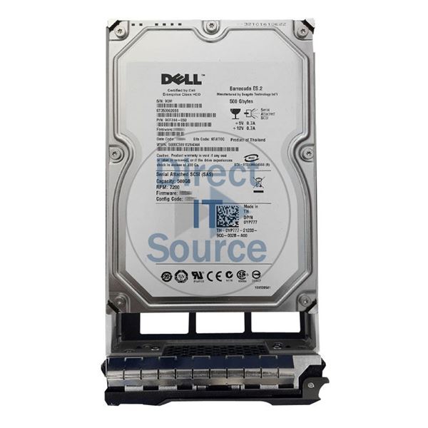 Dell 0YP777 - 500GB 7.2K SAS 3.0Gbps 3.5" 16MB Cache Hard Drive