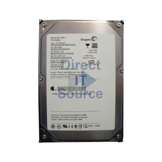 100334816 Seagate - 160GB 7.2K SATA 3.5" Cache Hard Drive