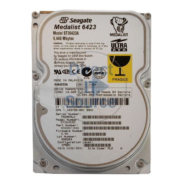 HP-Compaq 103735-001 - 6.4GB IDE 3.5" Hard Drive