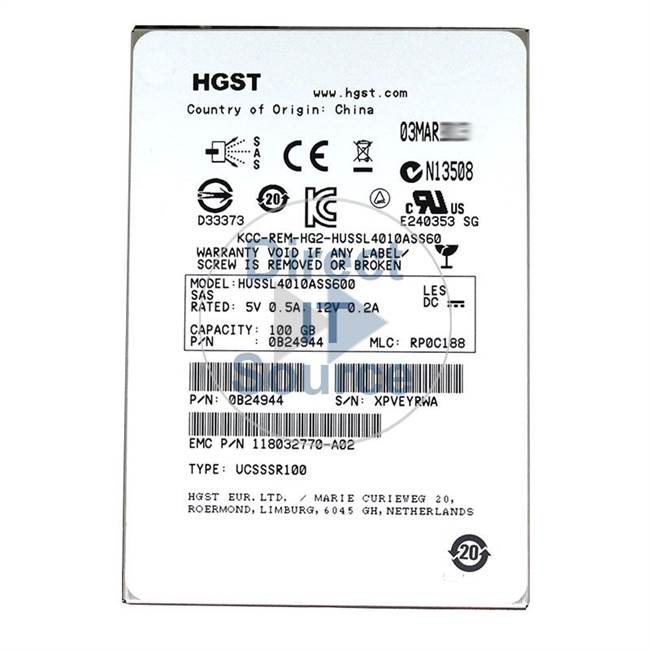 Hitachi 118032770-A02 - 100GB SAS 2.5" SSD