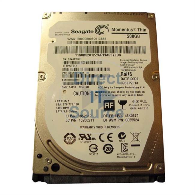 16200211 Seagate - 500GB 5.4K SATA Cache Hard Drive