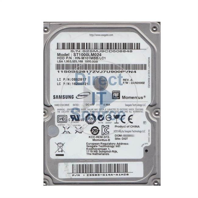 16200321 Seagate - 1TB SATA 2.5" Cache Hard Drive