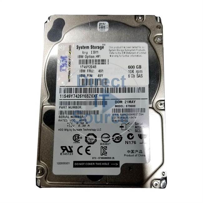 1746-5220 IBM - 600GB 10K SAS 6.0Gbps 2.5" Cache Hard Drive