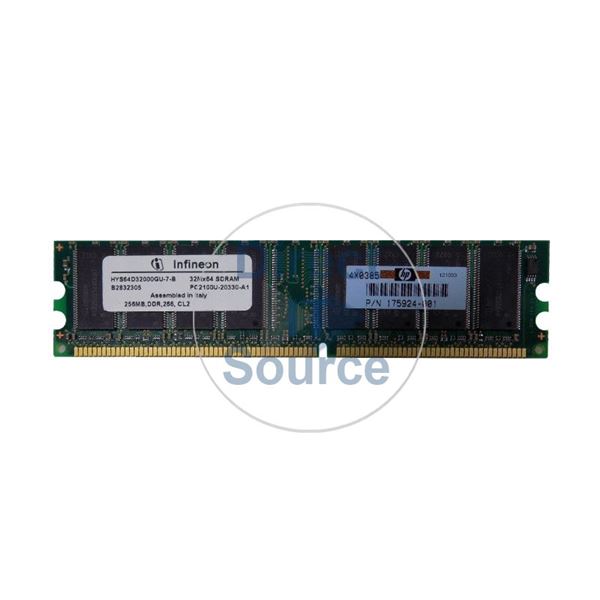 HP 175924-001 - 256MB DDR PC-2100 Non-ECC Unbuffered 184-Pins Memory