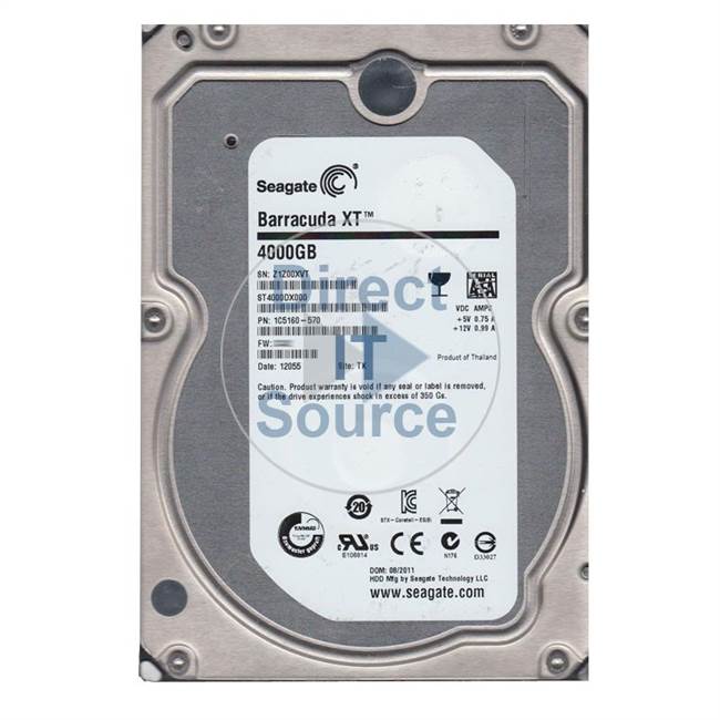 1C5160-570 Seagate - 4TB SATA 3.5" Cache Hard Drive