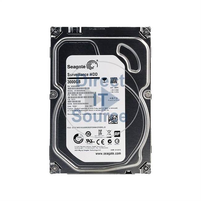 1HH166-500 Seagate - 3TB 5.9K SATA 3.5" Cache Hard Drive