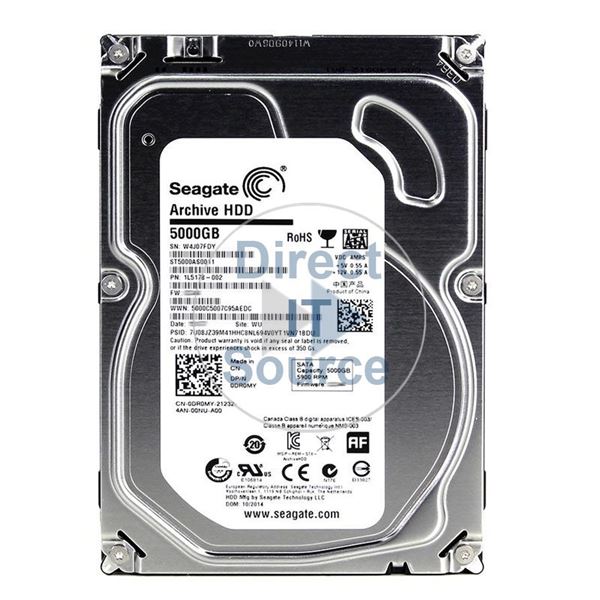 Seagate 1L5178-002 - 5TB 5.9K SATA 6.0Gbps 3.5" 128MB Cache Hard Drive