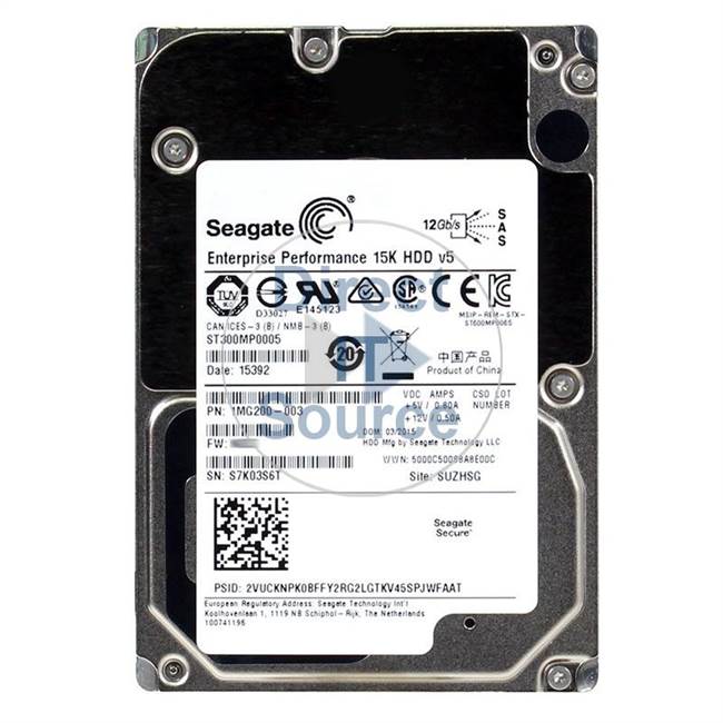 1MG200-003 Seagate - 300GB 15K SAS 2.5" Cache Hard Drive