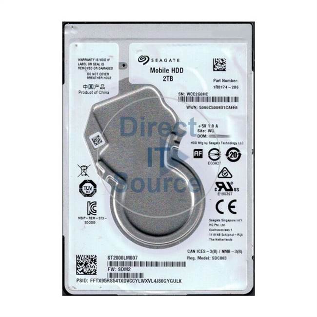 1R8174-286 Seagate - 2TB SATA 2.5" Cache Hard Drive