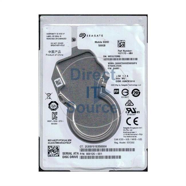 1U717D-030 Seagate - 500GB SATA 2.5" Cache Hard Drive