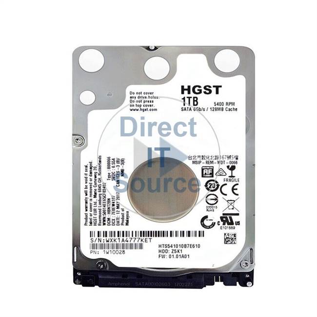 1W10028 Hitachi - 1TB 5.4K SATA 2.5" 128MB Cache Hard Drive