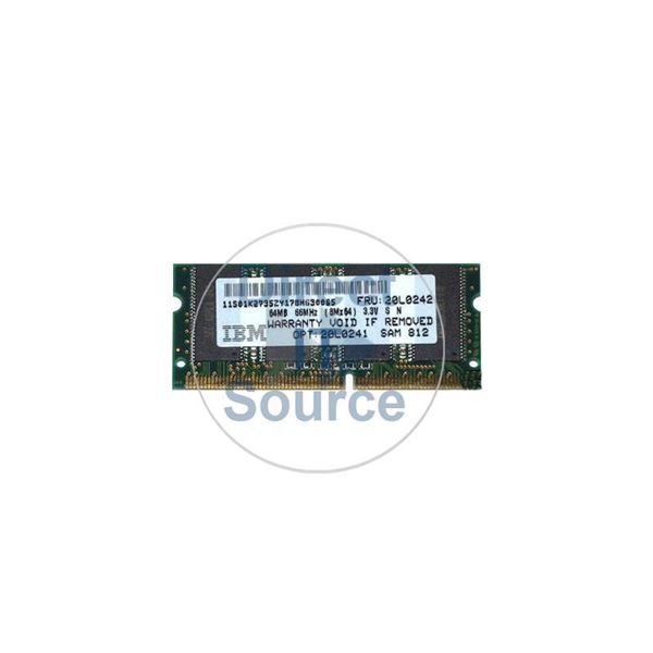 IBM 20L0242 - 64MB DDR PC-66 Non-ECC Unbuffered 144-Pins Memory