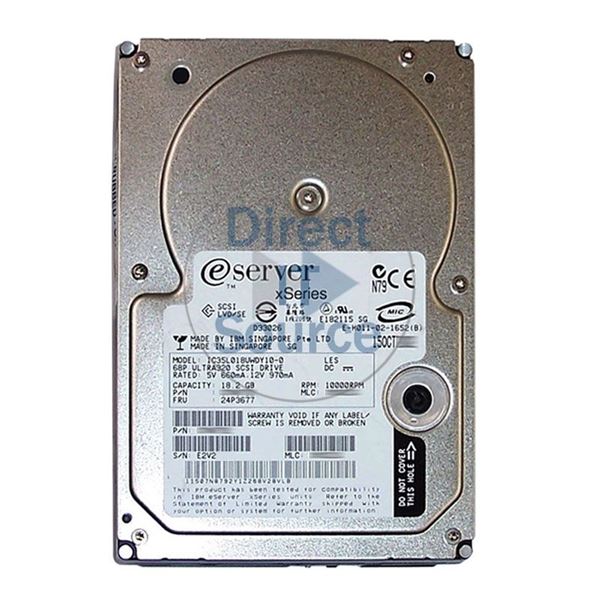 IBM 24P3677 - 18GB 10K 68-PIN Ultra-320 SCSI 3.5" Hard Drive