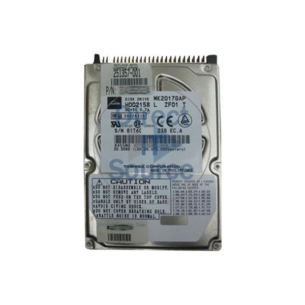 HP-Compaq 251357-001 - 20GB 4.2K IDE 2.5" Hard Drive