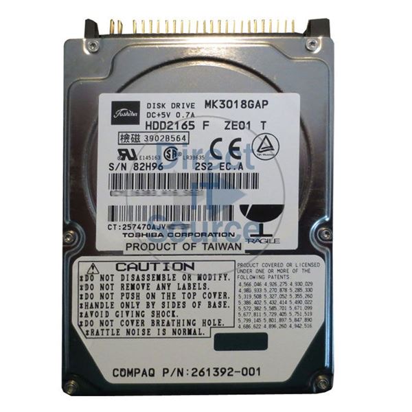 HP 261392-001 - 30GB 4.2K IDE 2.5" Hard Drive
