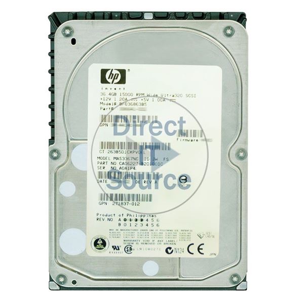 HP 271837-012 - 36.4GB 15K 80-PIN Ultra-320 SCSI 3.5" Hard Drive