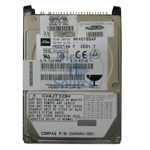 HP-Compaq 285276-001 - 40GB 4.2K IDE 2.5" Hard Drive