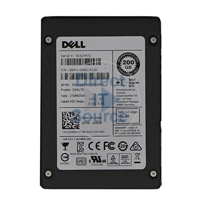 Dell 2XR0K - 200GB SAS 2.5" SSD
