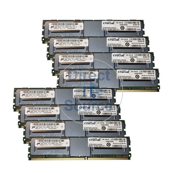 Dell 311-8971 - 64GB 8x8GB DDR2 PC2-5300 ECC Fully Buffered 240-Pins Memory