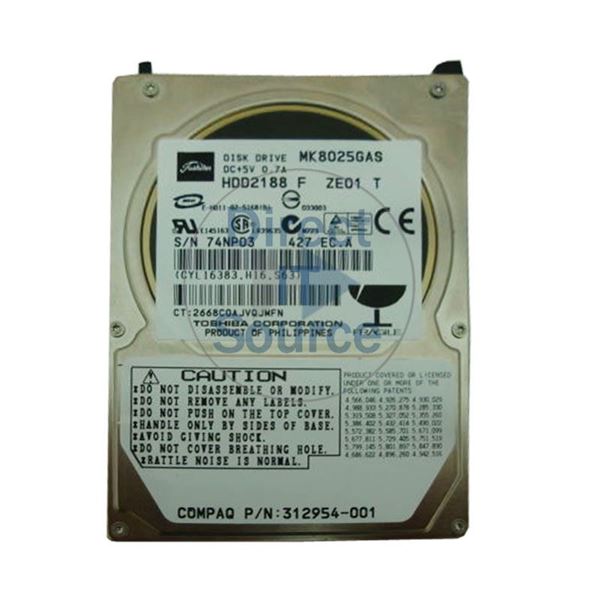 HP 312954-001 - 80GB 4.2K IDE 2.5" Hard Drive