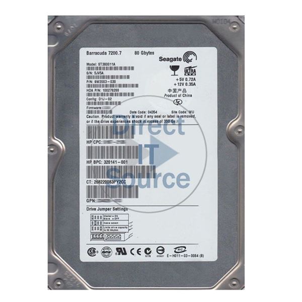 HP 320141-001 - 80GB 7.2K IDE 3.5" Hard Drive
