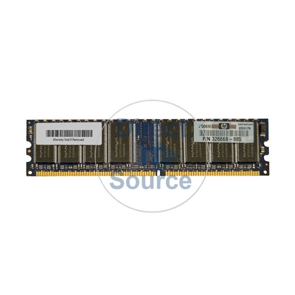 HP 326668-885 - 512MB DDR PC-3200 Non-ECC Unbuffered 184-Pins Memory