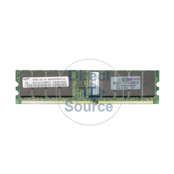 HP 331564-061 - 4GB DDR PC-2700 ECC Registered Memory