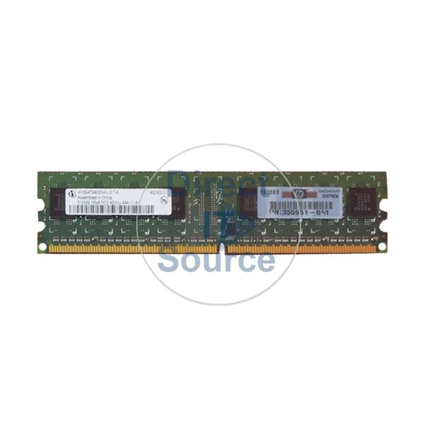 HP 355951-041 - 512MB DDR2 PC2-4200 Non-ECC Unbuffered 240-Pins Memory