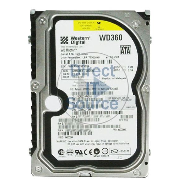 HP 356293-001 - 36.7GB 10K SATA 3.5" Hard Drive