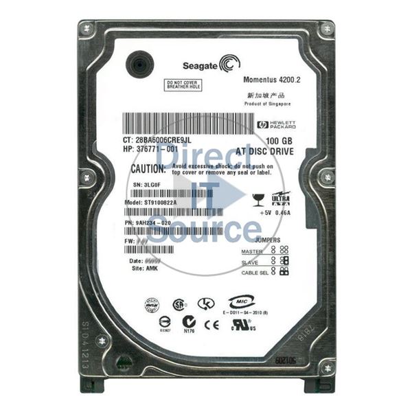 HP 376771-001 - 100GB 4.2K IDE 2.5" Hard Drive